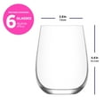 thumbnail image 4 of LAV Stemless Wine Glasses Set of 6 - Clear Glass Wine Tumblers 16 oz, 4 of 9