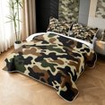 thumbnail image 3 of Manfei Farmhouse Camouflage Twin Quilt Set, Mid Century Camo Twin Coverlet Set, Desert Tan, 2-Piece, 1 Bedspread and 1 Pillowcase, 3 of 7