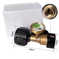 thumbnail image 3 of Yuehao Détecteur de Fuite pour Réservoir de Propane, Jauge pour Réservoirs de 5 à 40 lb, Raccord de Type 1 pour Barbecue, VR et Réchaud de Camping, Jaune, 3 of 8