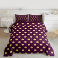 thumbnail image 2 of Homewish Teens Female Men Polka Dots Bedding Comforter Set 2pcs,Purple Yellow Twin Comforter Sets Microfiber,Minimalist Vintage Geometric Circle Breathable Bedding Set,Super Cozy Room Decor, 2 of 8