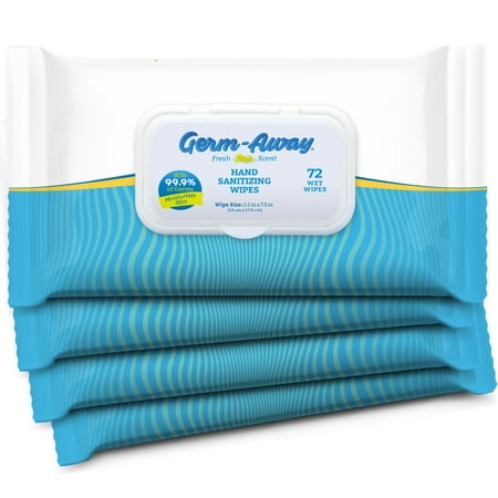 Germ-Away Moisturizing Hand Wipes Soft Pack 72ct, 4pk
