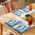 thumbnail image 4 of Spring Floral Placemats Set of 12 Botanical Watercolor Lavender Flower Vase Place Mats Indoor Wipeable Table Mats Washable Cloth Dining Table Placemats for Kitchen Holiday Party Home Decor 13x19 Inch, 4 of 9