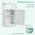 thumbnail image 2 of Demi Bonn Bathroom Storage Cabinet, Bathroom Floor Cabinet, Floor Cabinet Multifunction Storage Rack Organizer Stand, for Bathroom, Living Room, Bedroom, Kitchen, White, 2 of 5
