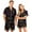 Black, variant on Spooky Season Couples Matching Pajamas Set Halloween Print Short Sleeve Button Up Sleepwear and Shorts Festive Sleepwear Attire