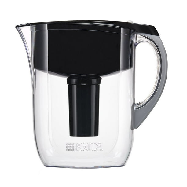 Brita 10 Cup Grand Water Filter Pitcher with 1 Filter, Black Walmart