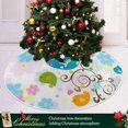 thumbnail image 6 of FMSHPON Flower Bird Egg Xmas Christmas Tree Skirt Stand Mat for Holiday Party Decoration Indoor Outdoor 48 inches, 6 of 6