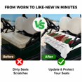 thumbnail image 4 of Golf Cart Seat Covers for 2 Seater,Christmas Trees Microfiber Cart Seat Towel Blanket,Xmas Winter Leopard Printed Plaid Pine Absorbent Breathable NonSlip Bench Seats Protector for Golf Course 51"x31", 4 of 9