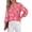 Pink Big Floral, variant on BTFBM Womens Tops Dressy Casual Spring Boho Floral V Neck Long Sleeve Half Button Down Shirt Work Business Blouses