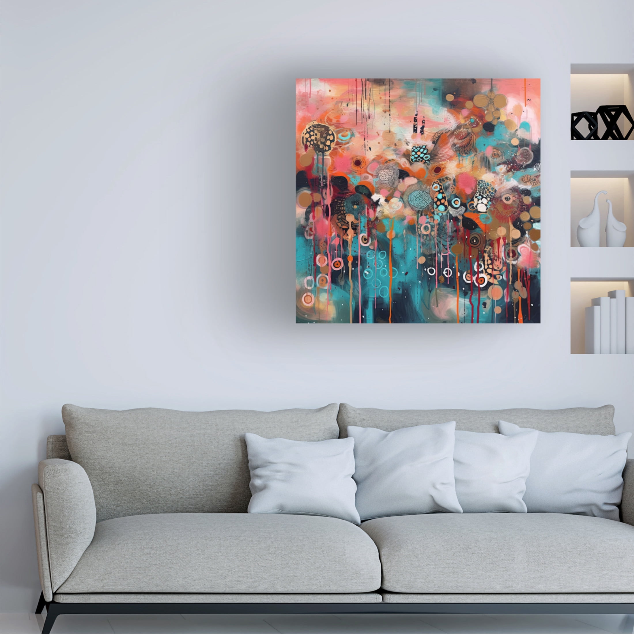 Canvas Wall Art - Sasha 'Impulsive III' Wall Art for Living Room, Bedroom, or Office Décor by Trademark Fine Art - 24 x 24 Inches