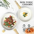 thumbnail image 4 of GIPP 3 Pcs Non Stick Frying Pan Set, 9.5”, 10”, 11” Ceramic Cookware with Induction Compatible,Dishwasher Safe,Kitchen Cooking Skillet Pans Set, 4 of 7