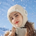 thumbnail image 5 of Gorro de invierno cálido con orejeras para mujer, gorro de invierno para exteriores, 5 of 5