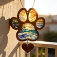 thumbnail image 4 of Rirozkan Pet Loss Memorial Pendant, Wooden Paw Print Shape, Sympathy Gift for Dog Lover, Bereavement Keepsake for Furry Friend, 4 of 6