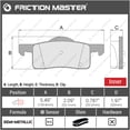 thumbnail image 3 of Friction Master MKD1280 Front Semi-Metallic Brake Pads Replacement Set, 3 of 4