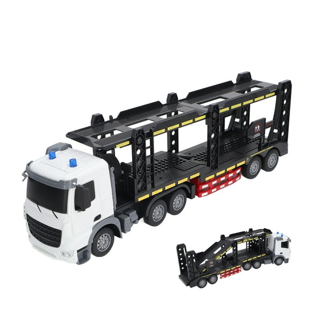 Vehículo De Transporte RC, Remolque De Control Remoto Multifuncional USB Recargable Desmontable Con Efectos De Sonido Ligeros Para Regalos Para Niños