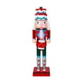 thumbnail image 3 of GUOOL Christmas Nutcracker Craft Toy 25cmtall for Thanksgiving Centerpiece Desktop Style A, 3 of 9