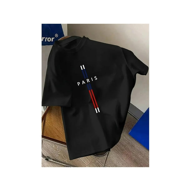 1pc Men's Casual Round Neck T-Shirt - Geometric Print, Stretch Fit, Soft Polyester Fabric, Summer Top for Adults