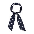 thumbnail image 3 of INSPIRAR CHIC Bufanda Delgada de Seda con Lunares Cinturón Largo y Estrecho Accesorio para Asa de Bolsa Azul Oscuro con Lunares Medianos S, 3 of 6