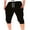 Black, variant on XMMSWDLA Men's 3/4 Jogger Pants Workout Gym Below Knee Shorts Pockets Dark Gray Mens Summer Shorts