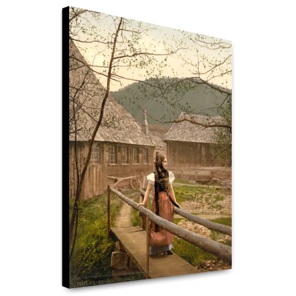 Canvas Print: A Girl Of The Black Forest, Black Forest, Baden, Germany, circa 1890