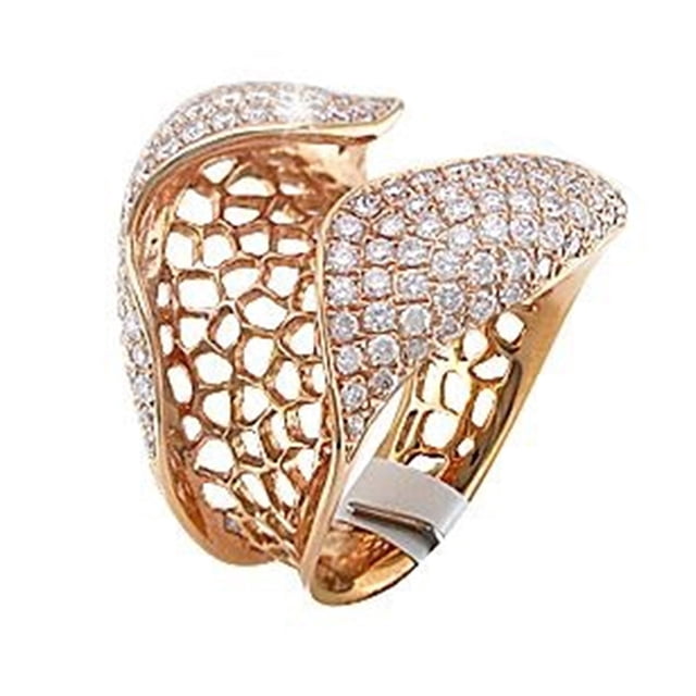 Fiudx Anillos Exquisitos, Alegres Aleación Diseño Hueco, Elegante Anillo de Moda para Mujer, Accesorio para Fiestas, Tallas 6-10, Peso Ligero y Cómodo, Regalo Perfecto.