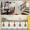 thumbnail image 6 of MOQIN 5 inch Christmas Mini Cabinet Wreaths with Ribbon Bows Red Berry Artificial Small Kitchen Wreath for Window Front Door Farmhouse Wall Xmas Decorations(Linen Burlap), 6 of 8