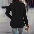 thumbnail image 4 of Idoravan Cardigans for Women Plus Sizes Women's Fall/Winter New Casual Loose Solid Color Tops Long Sleeved Cardigan Black, 4 of 7