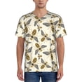 thumbnail image 4 of Haiem Hip Hop Hipster Baseball Jersey Button Down Shirts Sports Uniforms Men Women Jersey(Flying Bees1,4X-Large), 4 of 9