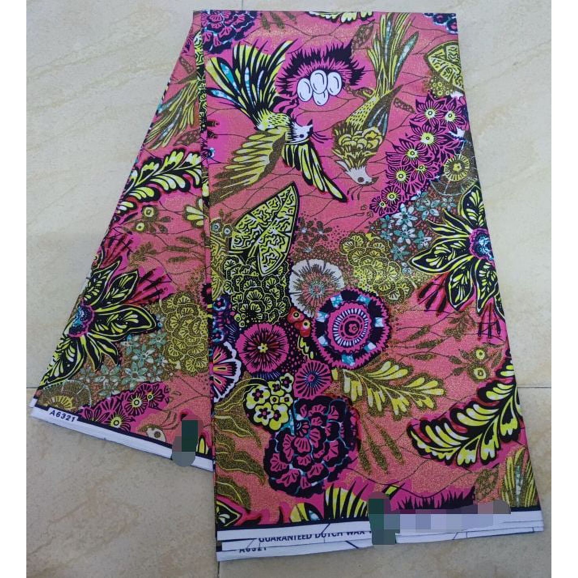 Tissu Africain Wax Ankara 100% Coton - Motifs Vibrants - Pour Couture Et Art