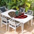 thumbnail image 2 of Valentine's Day Table Cloths for 5 Foot Rectangle Tables, Loves Red Plaid Leopard Romantic Patio Waterproof Elastic Fitted Tablecloths, Washable Rectangular Table Cover for Camping, 2 of 8