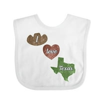 Inktastic I Love Texas Boys or Girls Baby Bib