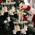thumbnail image 5 of Christmas Bell Pendant Gold Hanging Ornament 7.87in Wind Chime for Door Tree Wall Decor Holiday Decoration for Home Living Room Balcony Window Display, 5 of 6