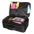 thumbnail image 4 of Professional High-capacity Multilayer Portable Travel Makeup Bag with Shoulder Strap (Small) Black-7, 4 of 10