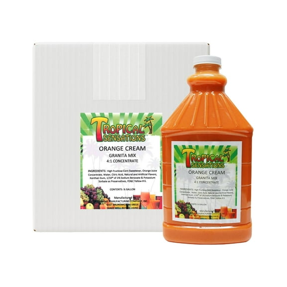 Slushie Mix, Tropical Sensations, 6 Bottles (64 oz each) (Orange Cream)