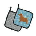 thumbnail image 2 of Caroline's Treasures BB3509PTHD Winter Snowflake Norfolk Terrier Pair of Pot Holders , 7.5HX7.5W, multicolor, 2 of 3