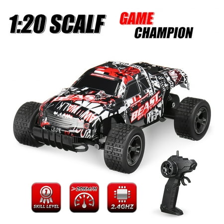 2.4GHz 1:20 Remote Control Toy Car RC Electric Monster Truck OffRoad Vehicle For Children Kids Boys Gift (with Car Battery/Charger/Screwdriver)