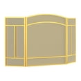 thumbnail image 4 of Fire Beauty Fireplace Screen 3 Panel Wrought Iron 48"(L) x 29"(H) Spark Guard Cover(Golden Dusting), 4 of 8