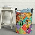 thumbnail image 5 of Goofa Dancing African Womans Printed Circular Hamper,Laundry Basket with Handles,Storage Baskets Foldable,Large Capacity Laundry Hamper-Medium, 5 of 8
