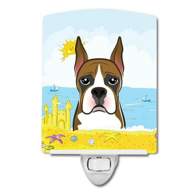 Carolines Treasures BB2091CNL Boxer Summer Beach Ceramic Night Light