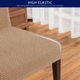 thumbnail image 3 of Subrtex Textured Grain Dining Chair Slipcover Washable Elastic Chair Protector(Set of 4,Khaki), 3 of 6