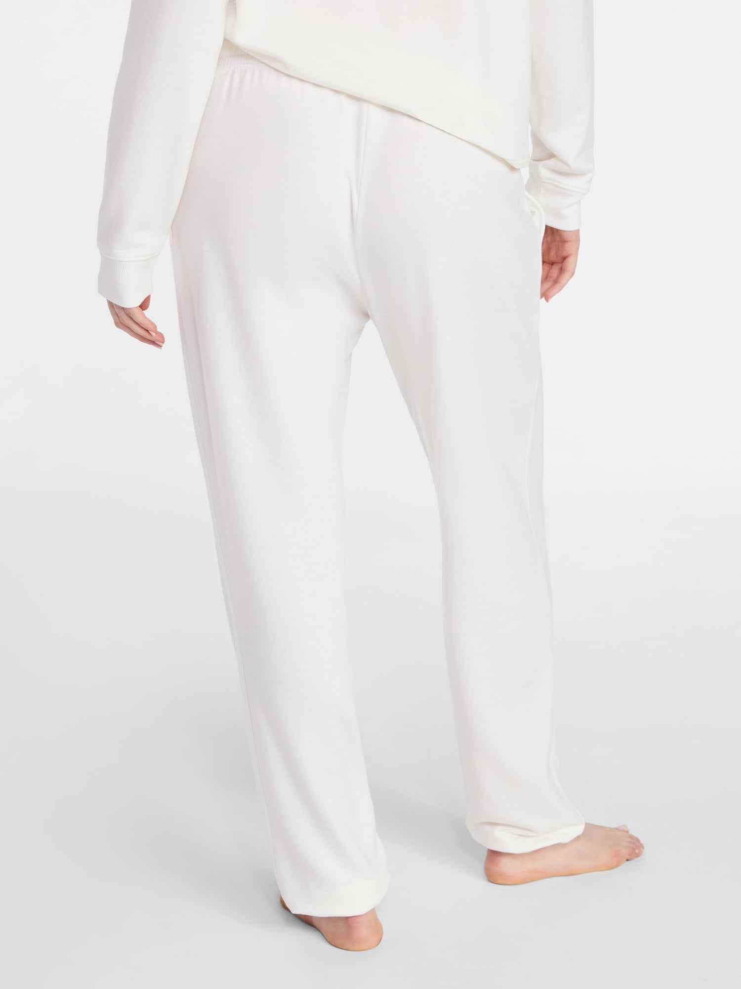 Joyspun Women's French Terry Knit Bridal Jogger Sleep Pants, 29'' Inseam, Sizes XS-3X