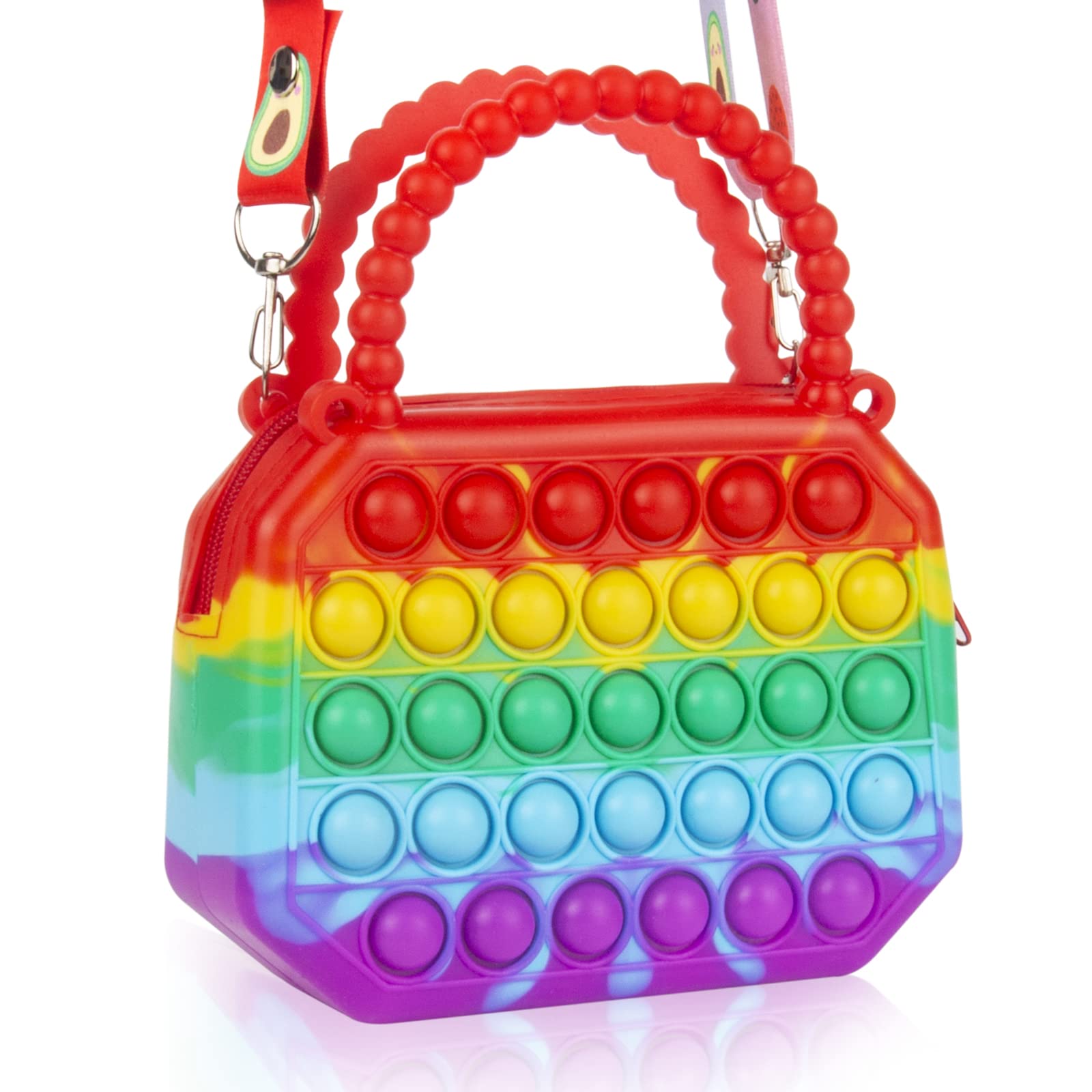 XUYIDAN Pop Shoulder Bag Fidget Toys, Silicone Pop Fidget Bag, Big Pop Purse Best Gifts for