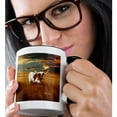 thumbnail image 2 of 3drose, a Texas Longhorn, 11oz Two-tone Black Mug, 2 of 6