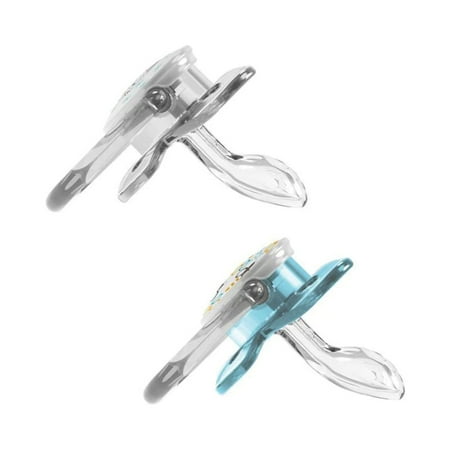 Dr. Brown's PreVent Contour Pacifier, Stage 1 (0-6m), Polka Dots Blue, 2-Pack