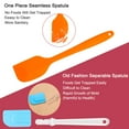 thumbnail image 3 of 4pcs Kitchen Cooking Silicone Spatula Set Heat Resistant Turners Scraper Baking Utensils Orange, 3 of 7