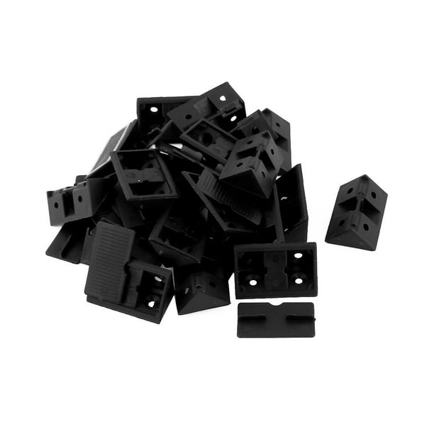 Uxcell Cabinet Plastic Shelf Corner Brace Joint Bracket ...