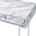thumbnail image 2 of Elegant Desk With White Faux Marble Finish And Ornaments Functional Storage Area Writing Table Enhancements Drawers, 2 of 3