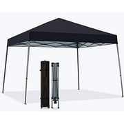MASTERCANOPY Portable Pop Up Canopy Tent with Large Base (12x12,Black)