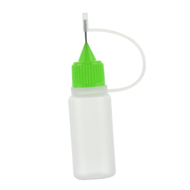 Botellas de pegamento con punta de precisión, recipiente para exprimir pegamento, botella para pintura acrílica, pequeños proyectos de pegado, 10 Uds. , VERDE