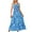 Sky Blue, variant on FcBaudy Sleeveless V-Neck Dress,Womens Dresses,Summer Dresses for Women Women's Casual Printed Pleated Elastic Waist Sleeveless-Neck Dress Women Dress