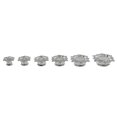 thumbnail image 2 of Pair Antiqued Lotus Flower Silver Brass Flesh Tunnels Ear Plugs Gauges 16mm------Product code 75006, 2 of 4
